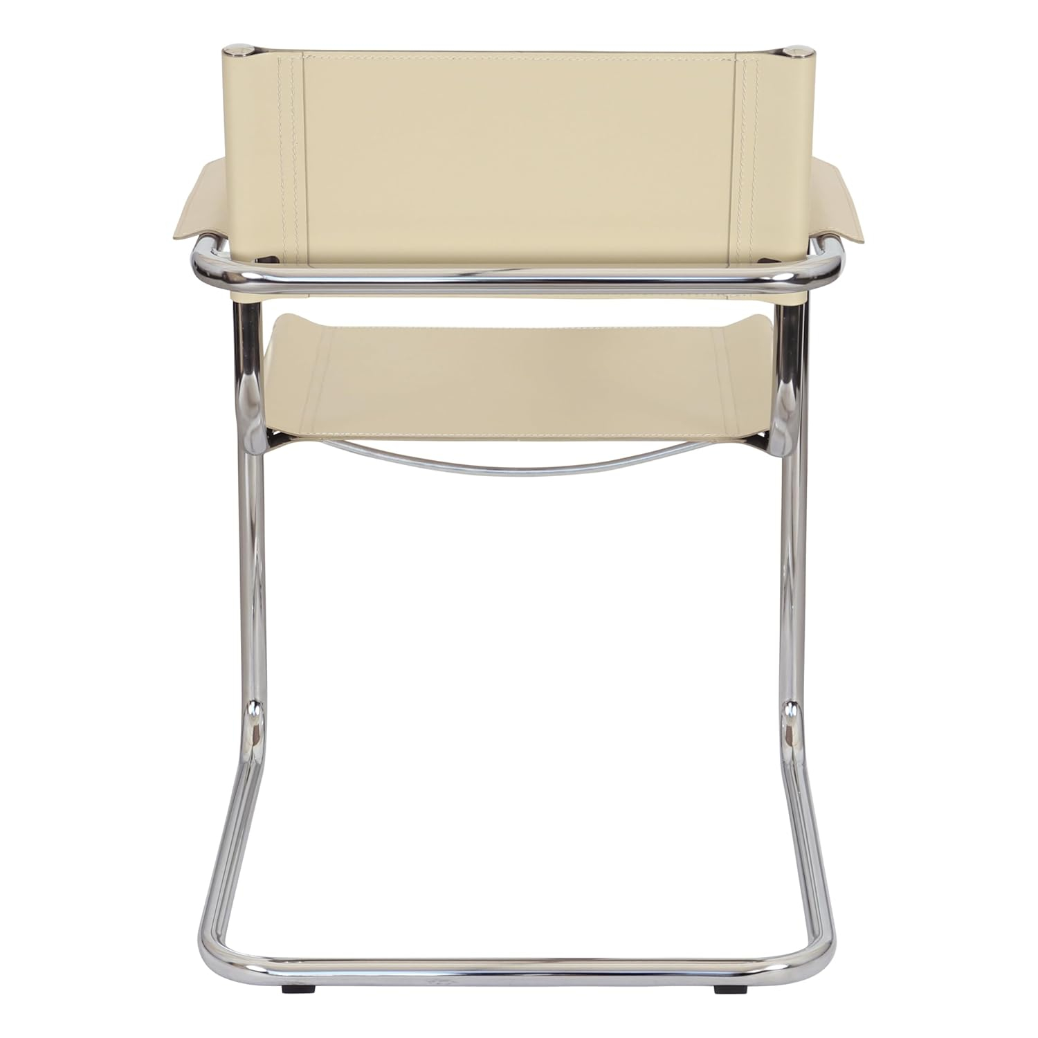 Breuer Chair Company Mart Stam Cantilever Armchair Arm Chair w/ Chrome-Plated Steel Frame (Various Bonded Leather Colors)