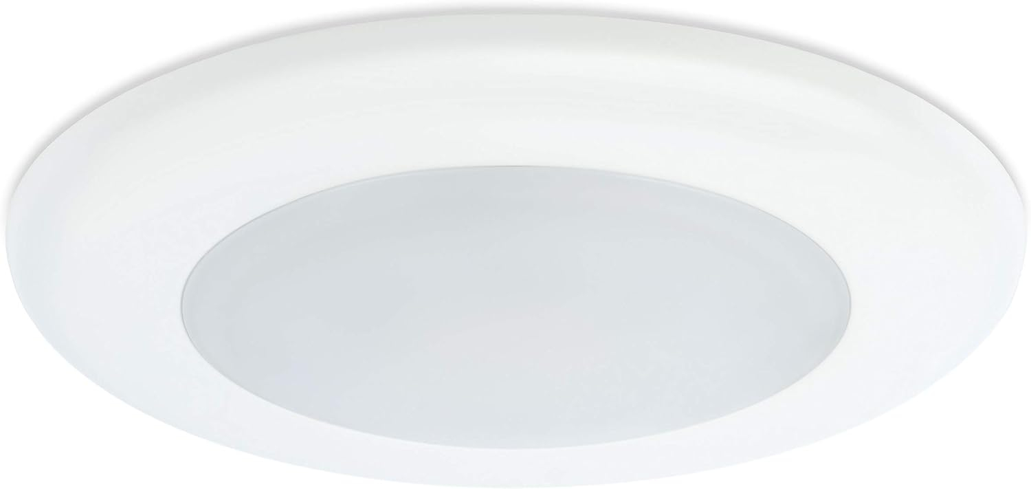 LED Surface Flush Mount Ceiling Light, 4", 10W, 650 Lumens, (100W Equivalent) Dimmable, 3000K Warm White, Surface Mount LED Downlight ETL, White Finish, Wet Location, ETL