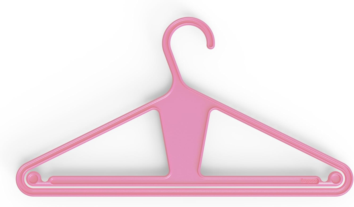 Kangaroo™ 100% Recycled High-Strength Clothing Hanger, Pants, Shirt, Jacket - Patented (Pinkity 30-Pack)