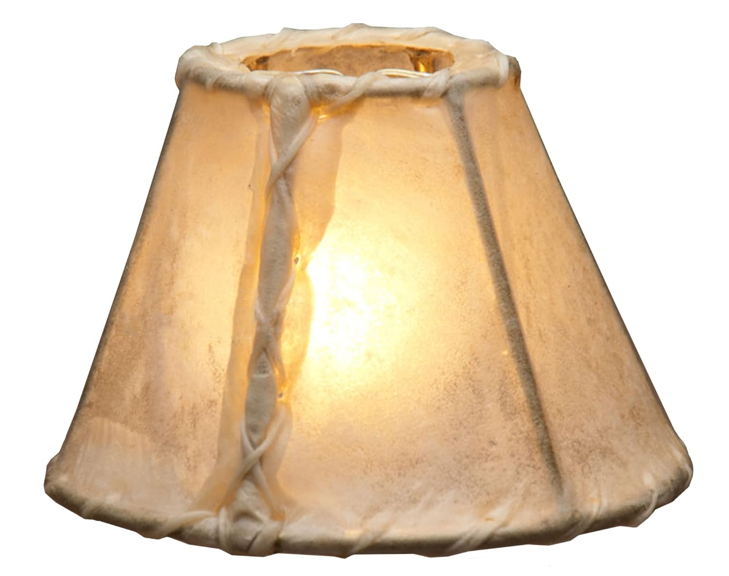 Southwestern Rawhide Chandelier Lamp Shade 6"
