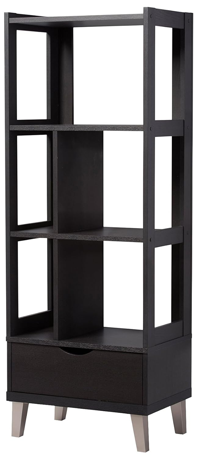 Baxton Studio Kalien Bookcase in Espresso