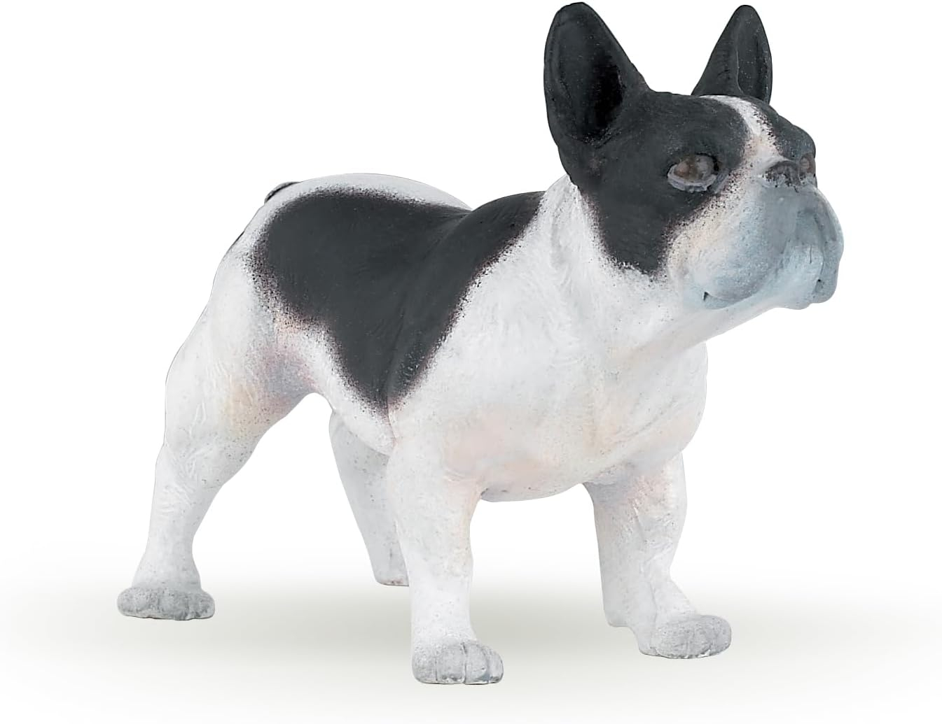 Papo Black & White Bulldog K9 Hand Painted Child's Action Figure Toy Figurine
