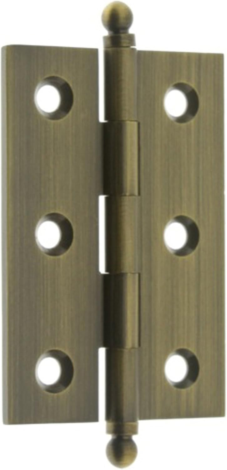 Antique Brass 1.5" Solid Brass Cabinet Hinges