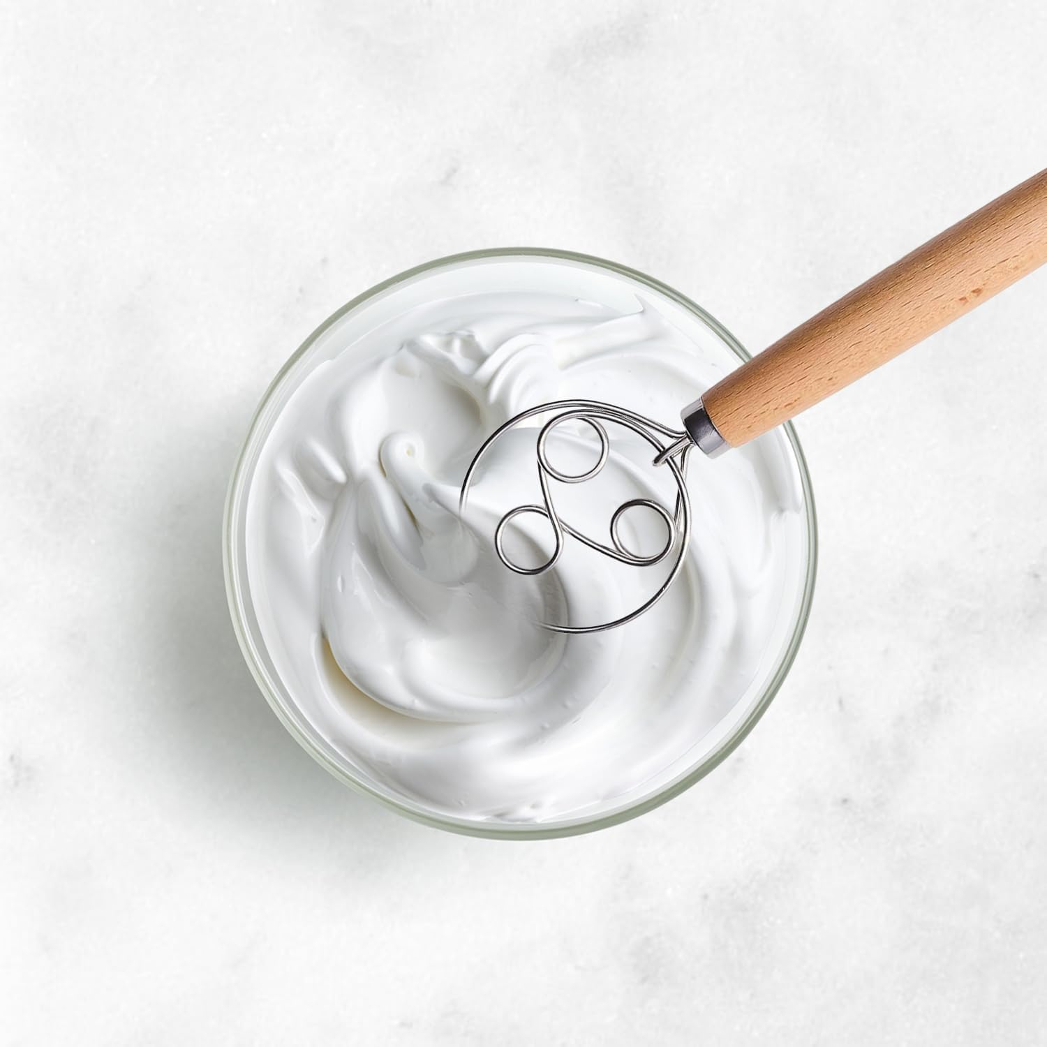 King Arthur Baking Company Baker’s Batter Whisk, Triple-Loop, 18/8 Stainless Steel and Beechwood