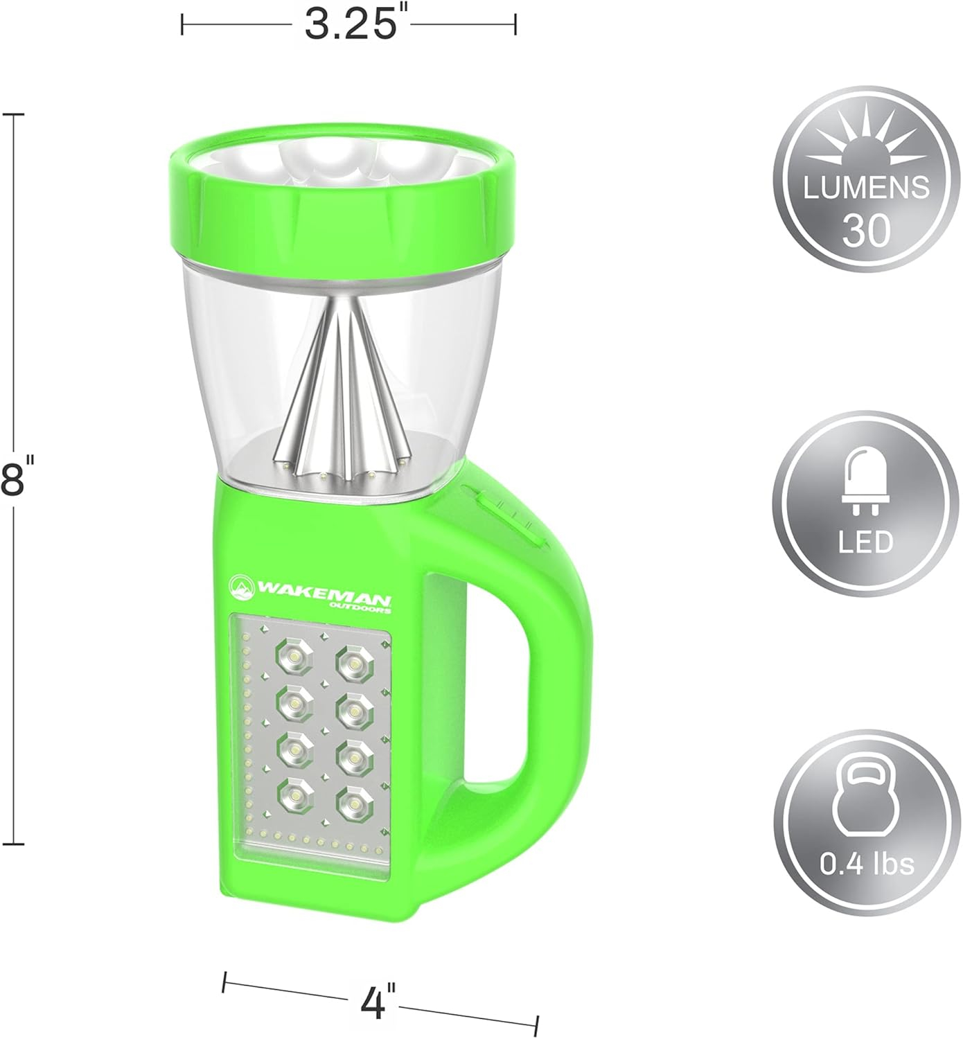 3-in-1 LED Lantern - Compact, Lightweight Camping Light, Flashlight, and Panel Illumination for Reading and Emergencies by Wakeman Outdoors (Purple)