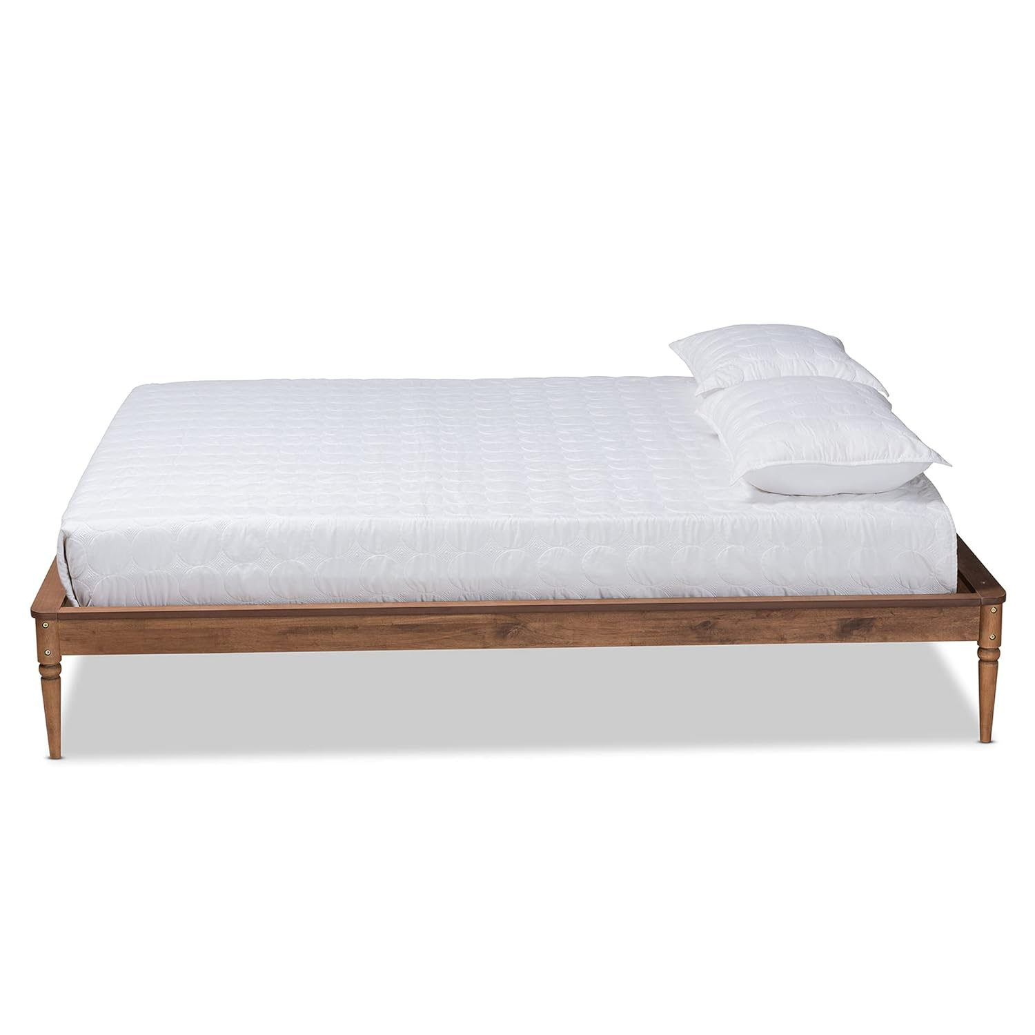 Baxton Studio Tallis Walnut Brown Finished Wood Queen Size Bed Frame