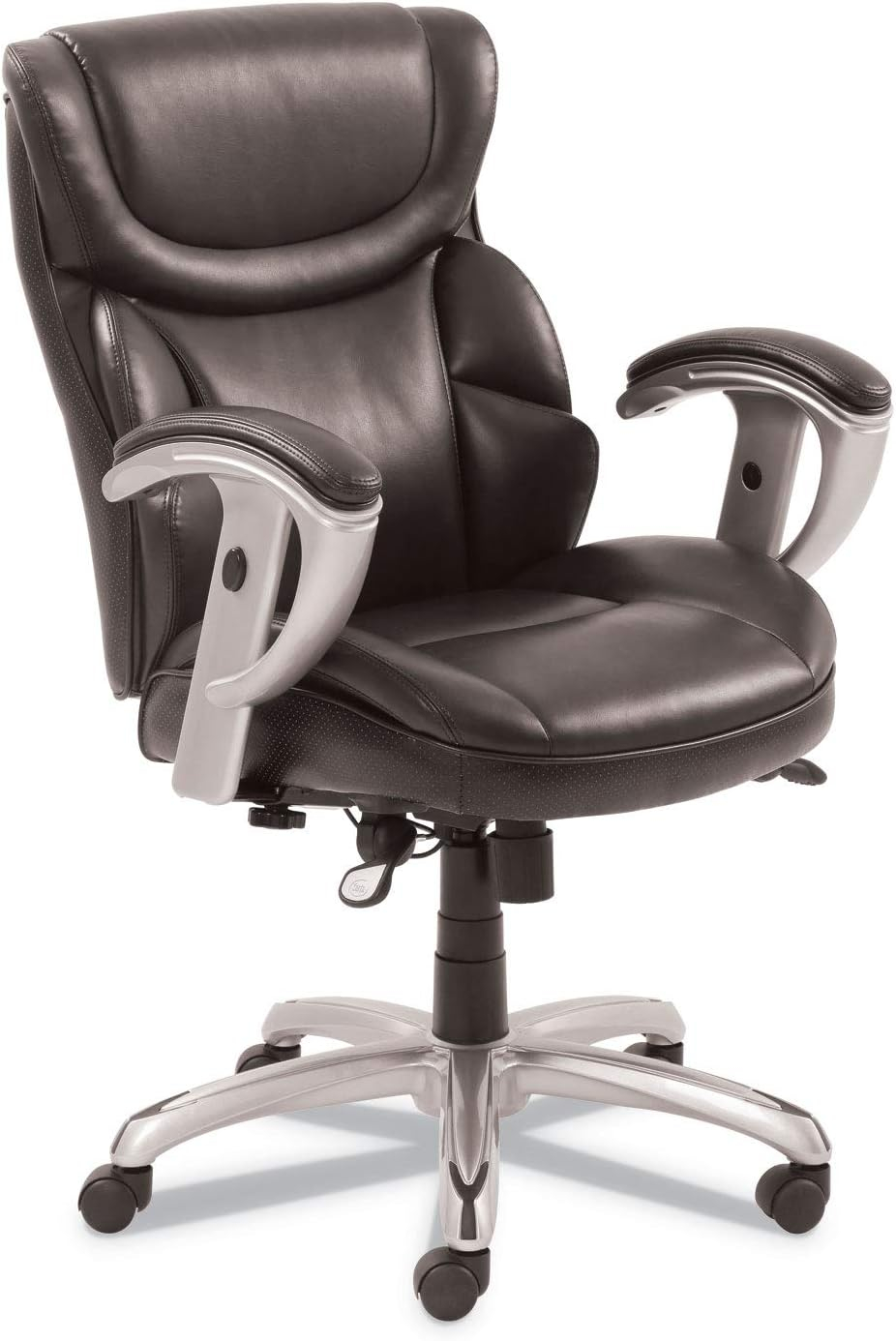 SertaPedic Emerson Task Chair  Supports up to 300 lbs.  Brown Seat/Brown Back  Silver Base 49711BRW