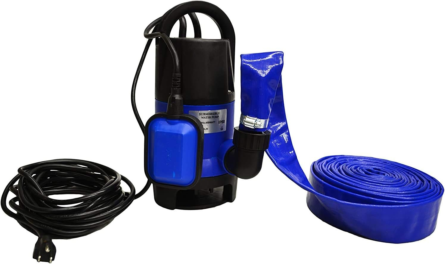 EZ Travel Submersible Above Ground Pool Water Drain Pump Kit with Hose