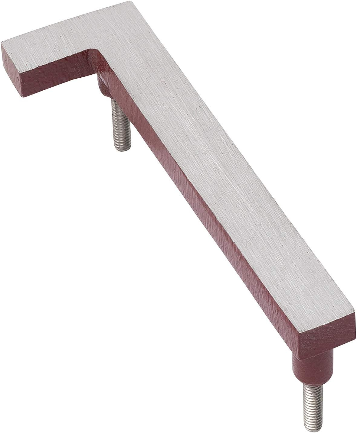 8 Inch Satin Nickel/Brick Red Two Tone Alumunim floating or flat Modern House Number 1
