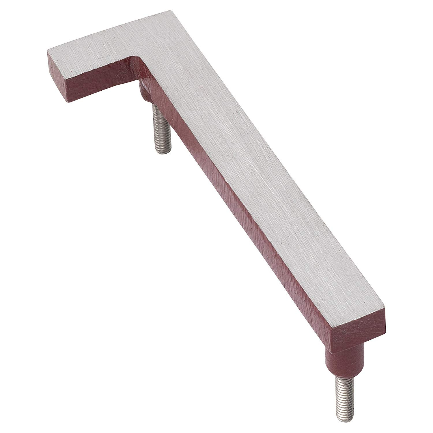 8 Inch Satin Nickel/Brick Red Two Tone Alumunim floating or flat Modern House Number 1