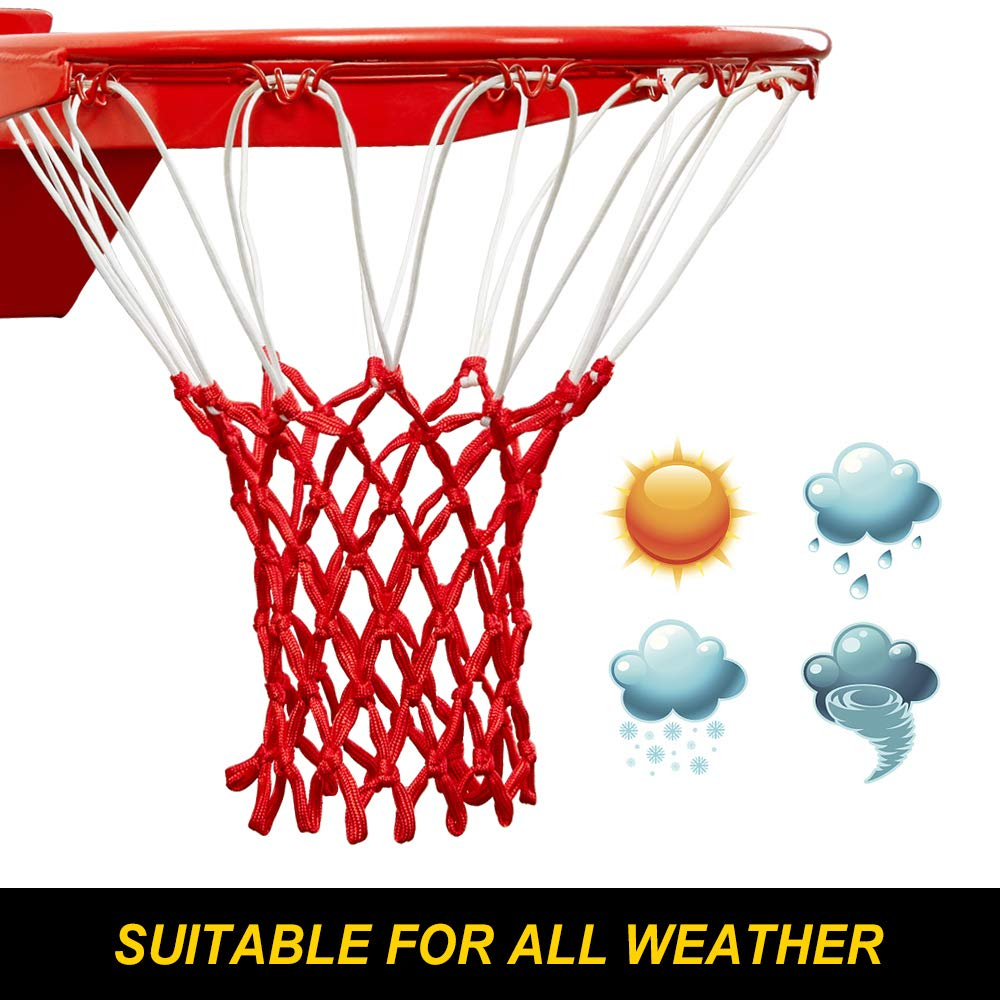 Premium Quality Professional Heavy Duty Basketball Net Replacement - All Weather Anti Whip,Fits Standard Indoor or Outdoor 12 Loops Rims12 Loops