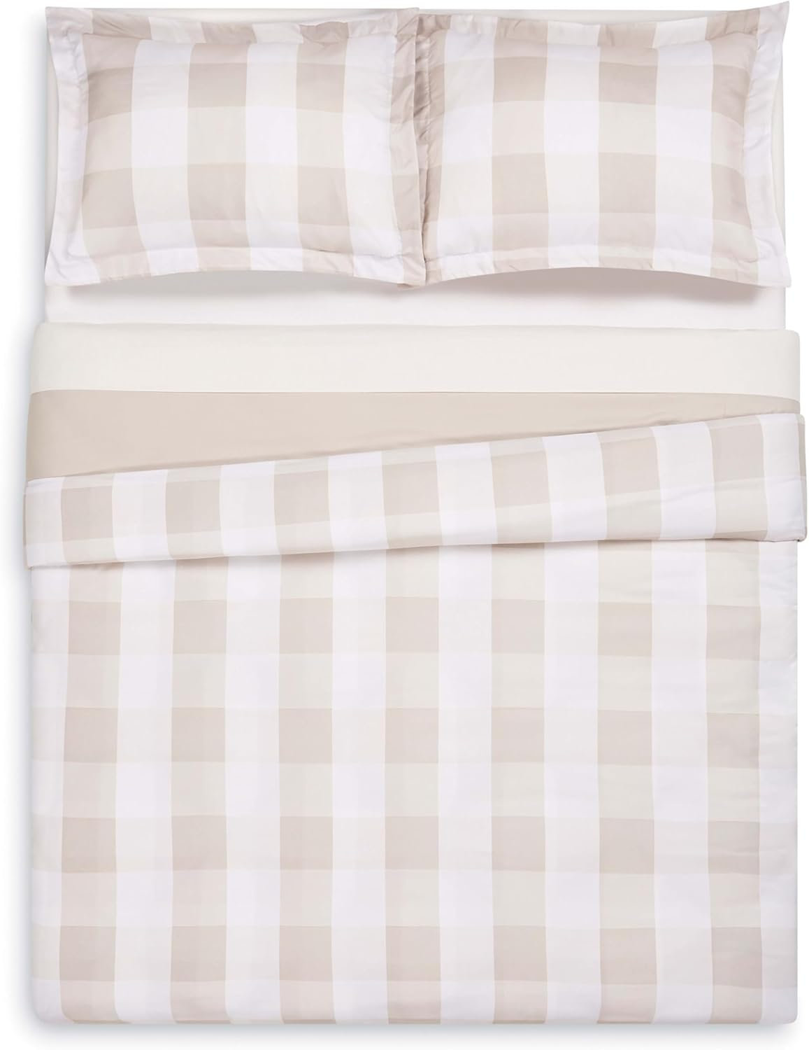 TRULY SOFT Everyday Buffalo Plaid Khaki Twin XL Duvet Set
