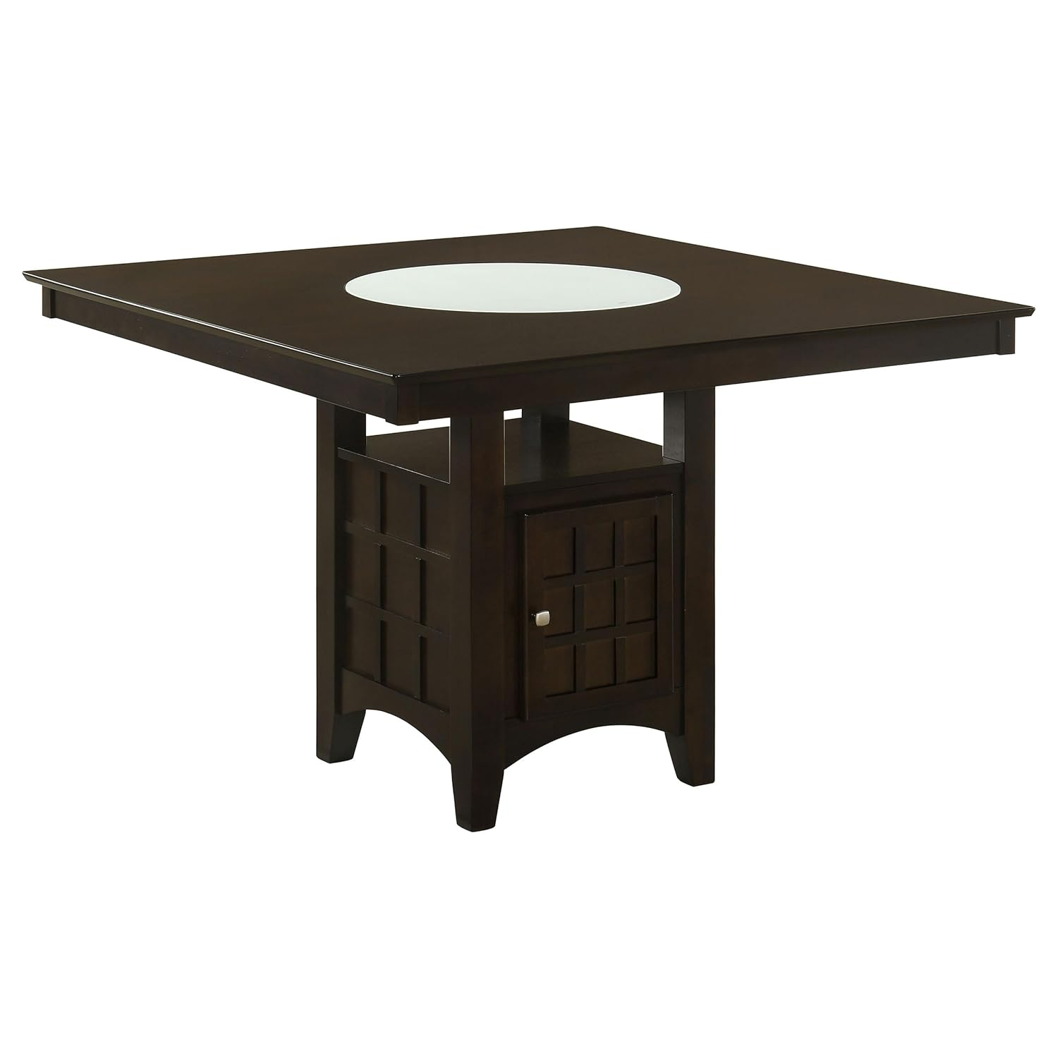 Coaster Company 7 Piece Contemporary Wood Storage Dining Table with Chair Cappuccino
