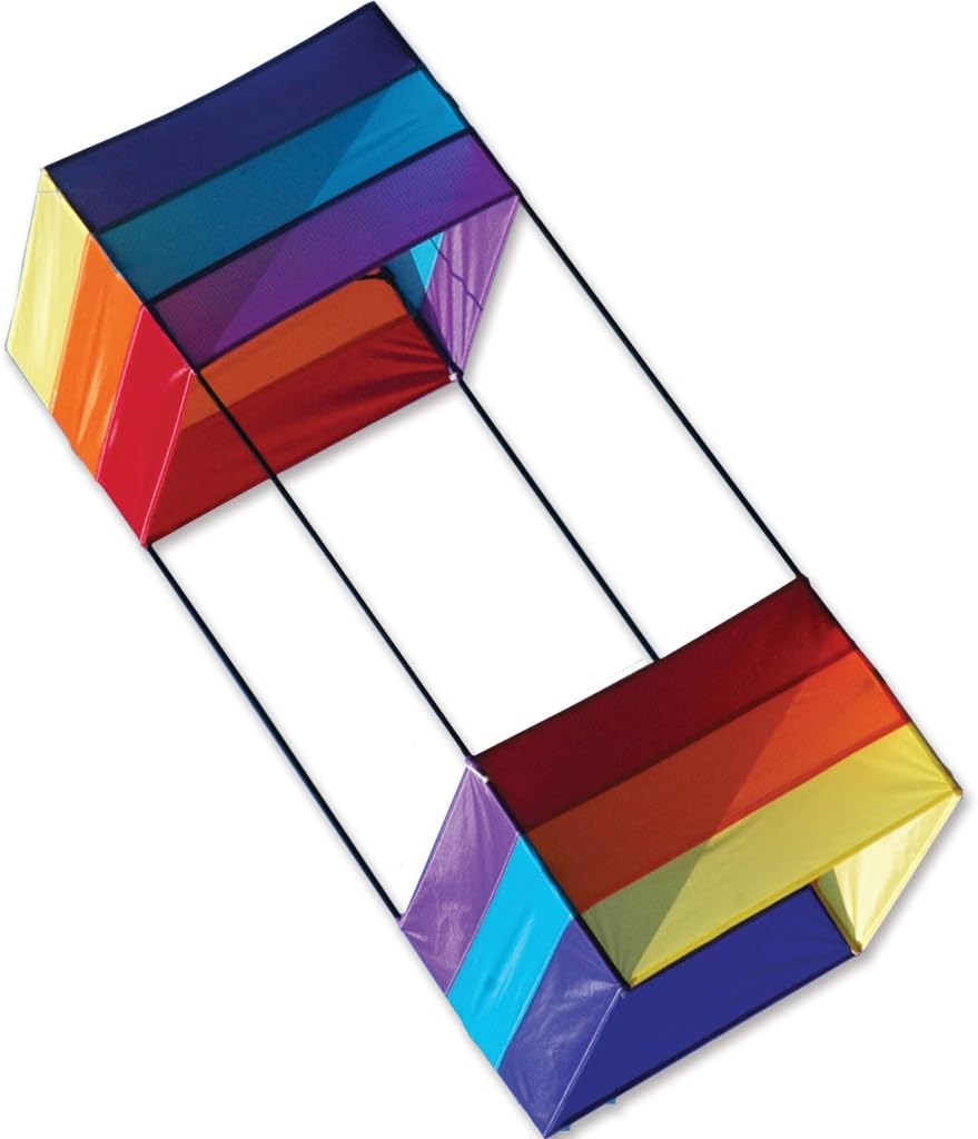 Rainbows Rectangle Box Kite for Kids and Adults Outdoor Games