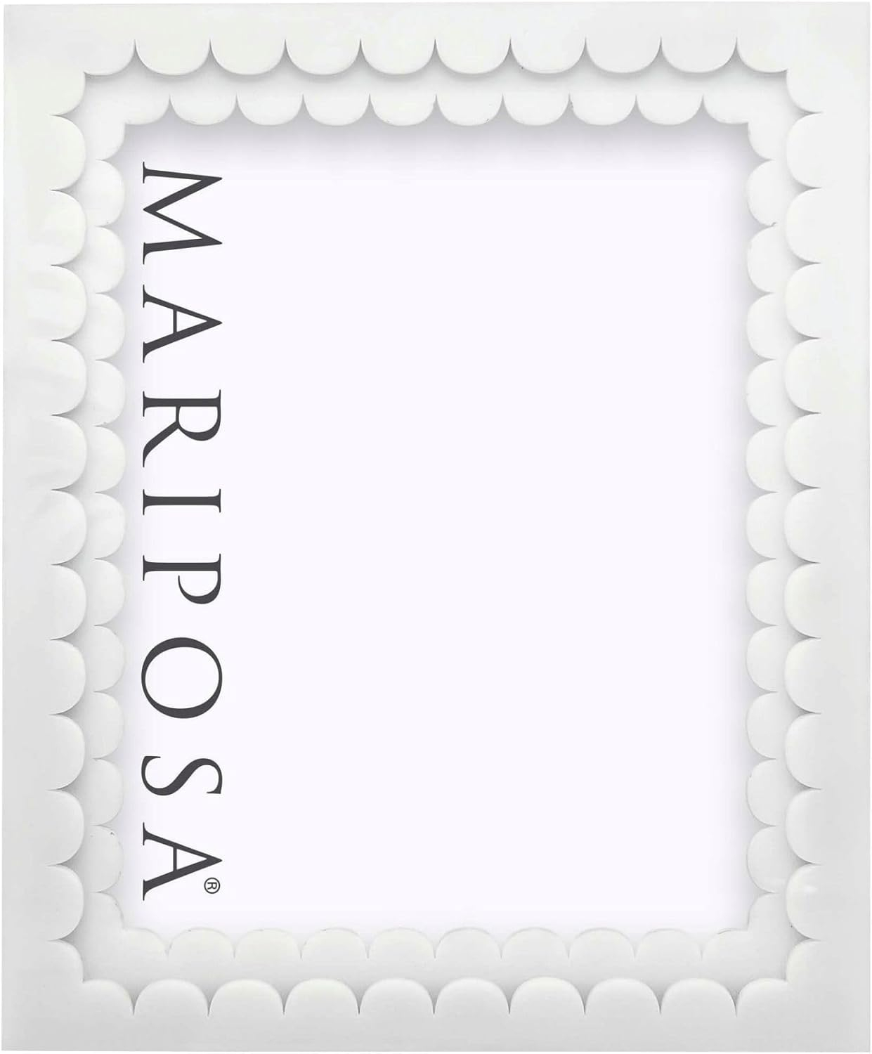 WHITE ACRYLIC DOUBLE SCALLOP 8x10 FRAME| WHITE | BRILLANTE | FRAMES | DECORATIVE FRAMES | ACRYLIC | HANDMADE IN MEXICO