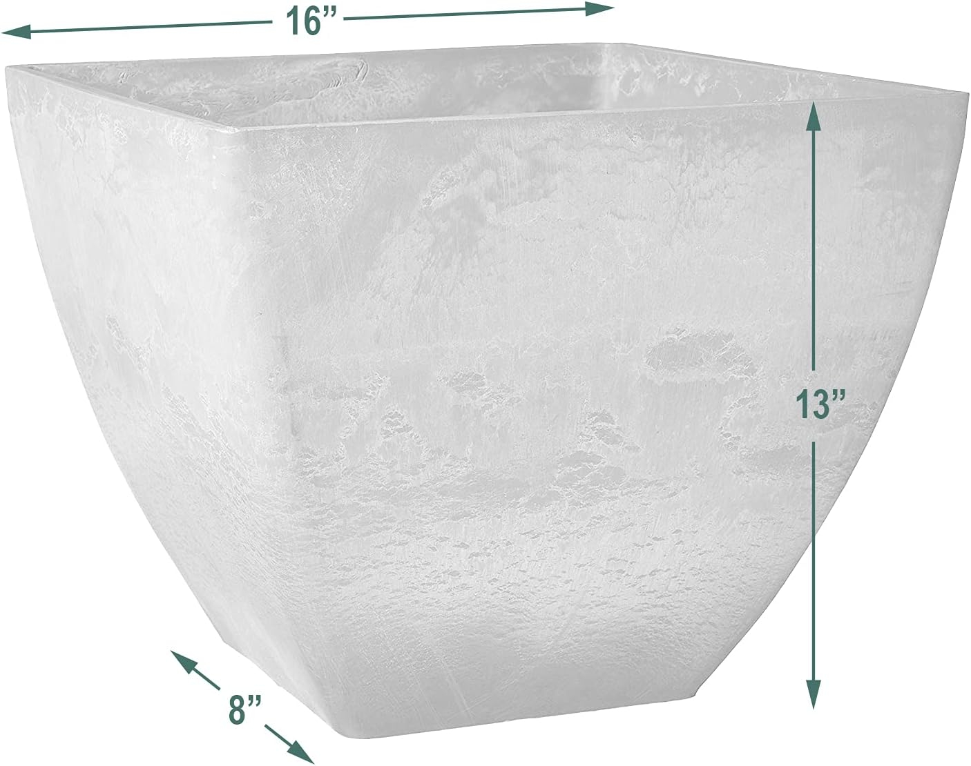 Simplicity Square 16 in. x 16 in. x 13 in. Terra Cotta PSW Pot
