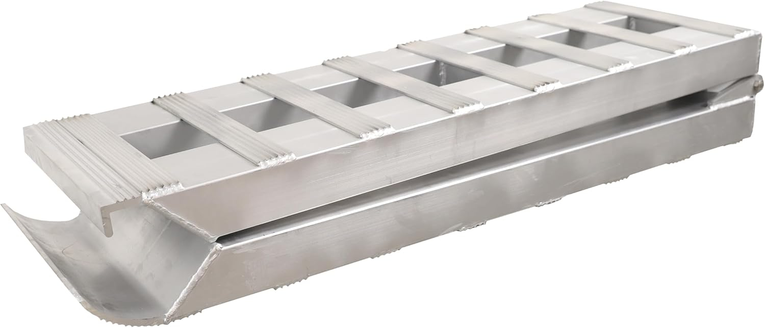 Gen-Y Heavy-Duty 8ft Aluminum Foldable Loading Ramps 15in x 96in 3K Capacity - Single