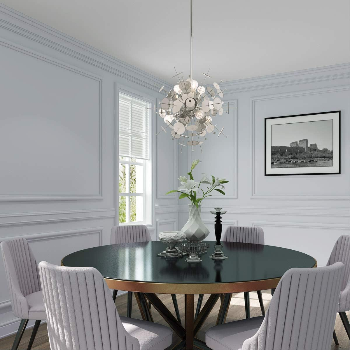 Livex Lighting Circulo 6 - Light Chandelier in  Polished Chrome