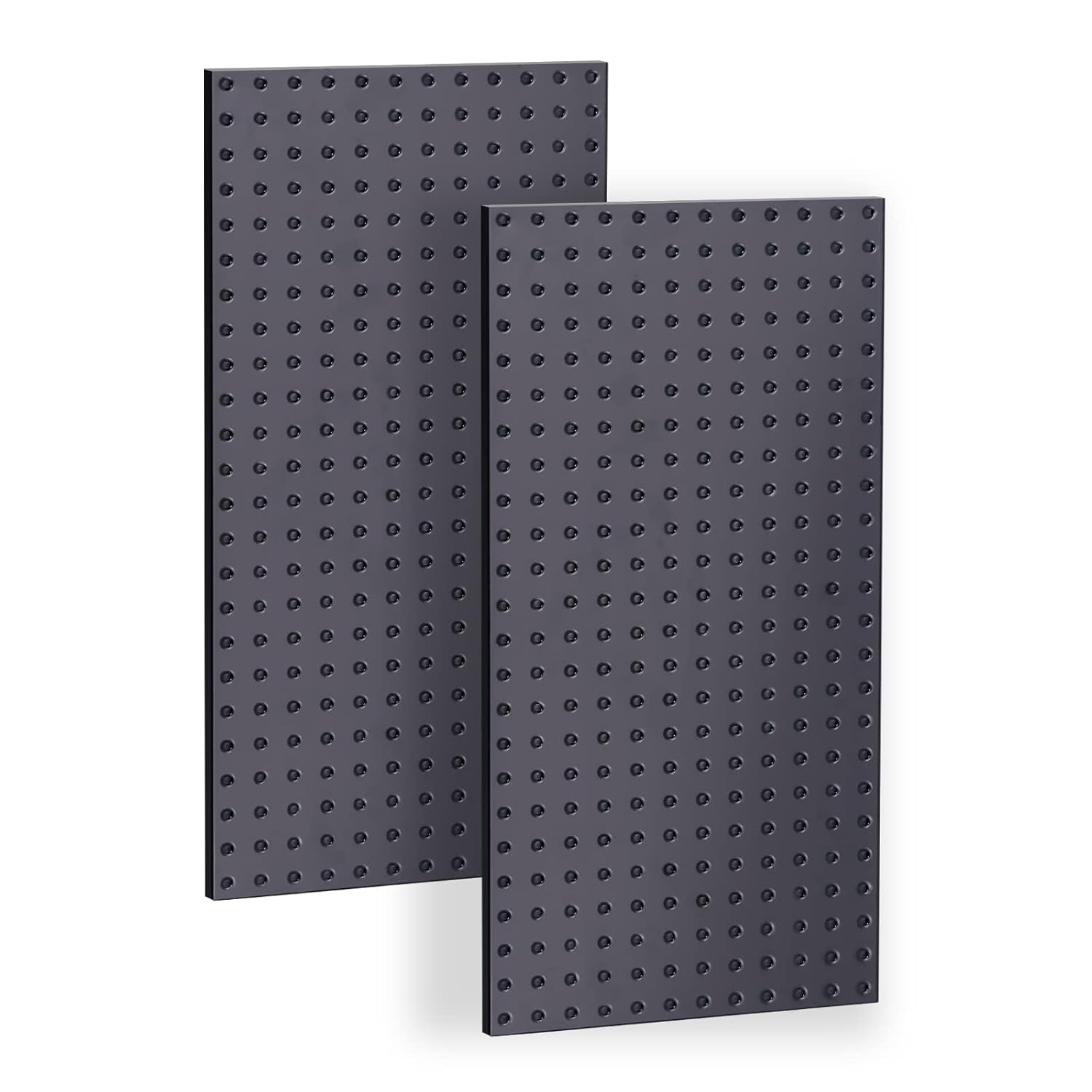 4 Pack Metal Pegboard Panels 24" x 12" Black Heavy Duty Steel Pegboard Wall Organizer, Garage Utility Tools Pegboard Storage System for Workbench, Shop, Shed Modular Peg Board Organizer Board Kit