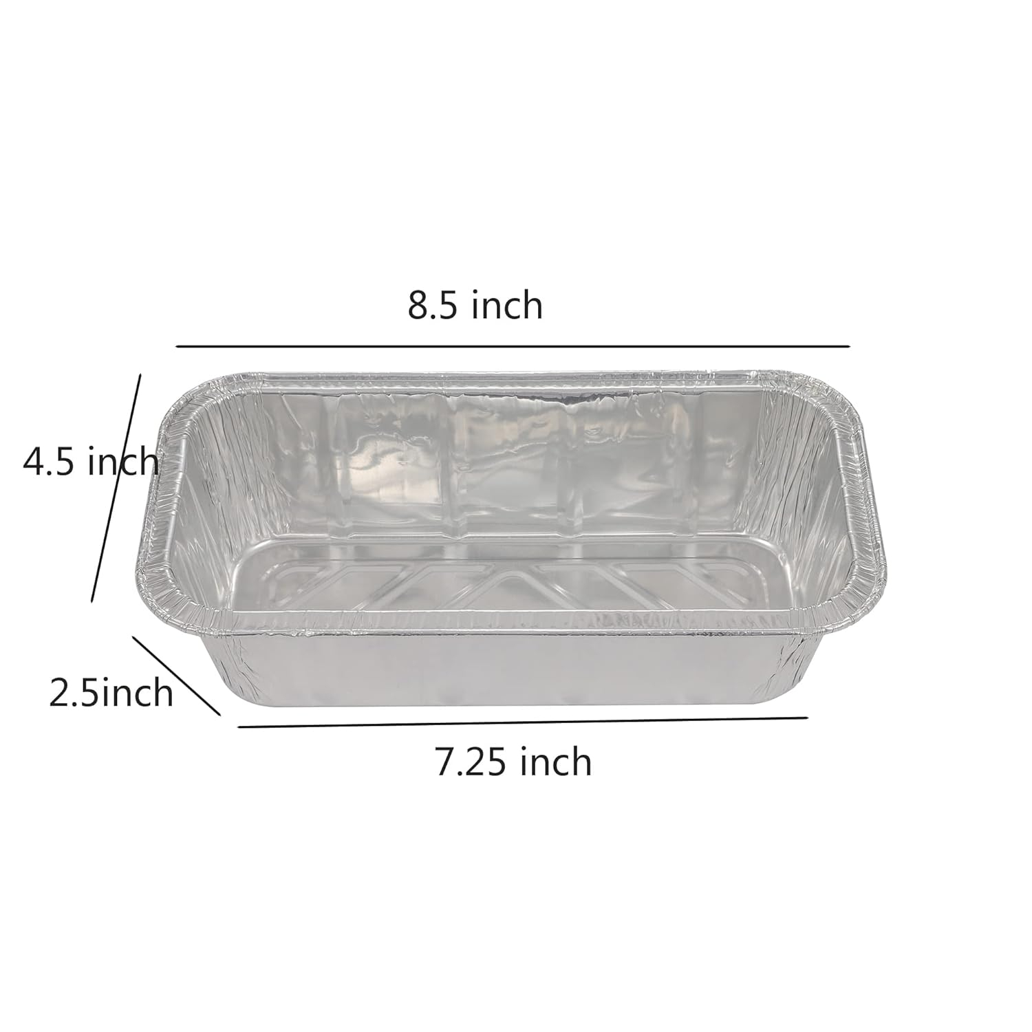 25 Pack of 2Lb Heavy Duty Disposable Aluminum Foil Loaf Pans - Premium Bread Tins for Baking - Stand Eco-Friendly & Versatile Bakeware Perfect for Oven Use