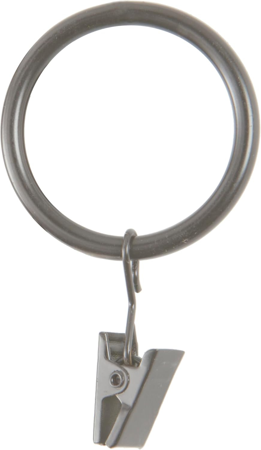 Kenney Clip Anillos para Barras de Cortina de 1" a 1-1/4" de Diámetro, Peltre Antiguo, Juego de 14