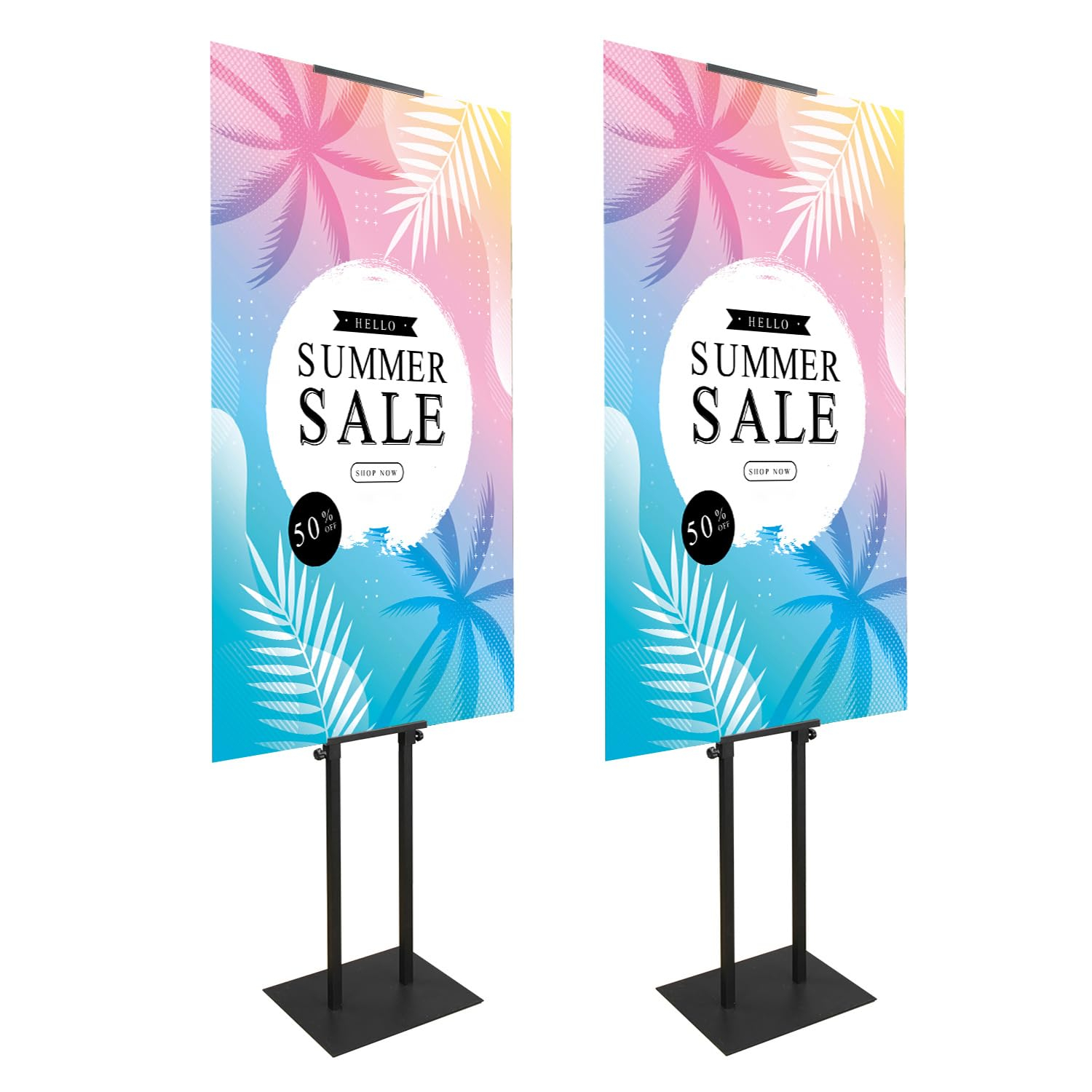 Poster Board Stand for Display, Heavy Duty Floor Sign Holder for Foam Board, Double Sided Display for Business Advertising (2Pack)