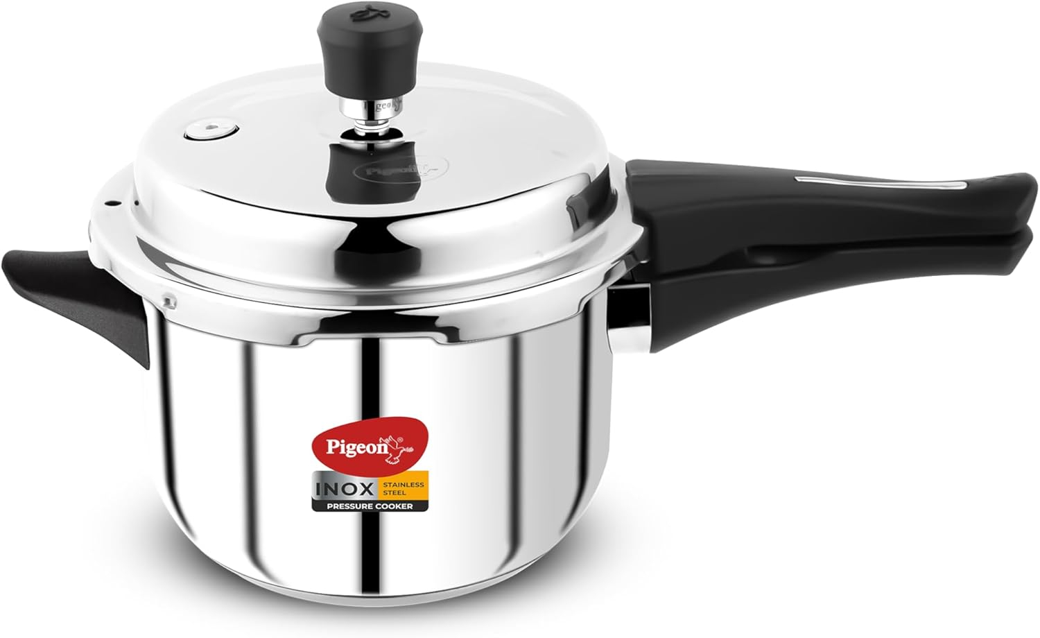 Pigeon Pressure Cooker - 3 Quart - Inox Stainless Steel Outer Lid Induction Base - Cook delicious food in less time: soups, rice, legumes, and more - 3 Liter
