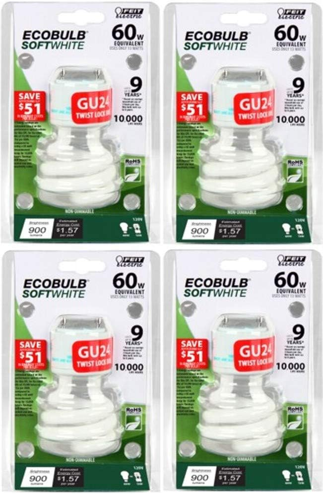 Feit Electric BPESL13T/GU24 60-Watt Equivalent GU24 CFL Bulb
