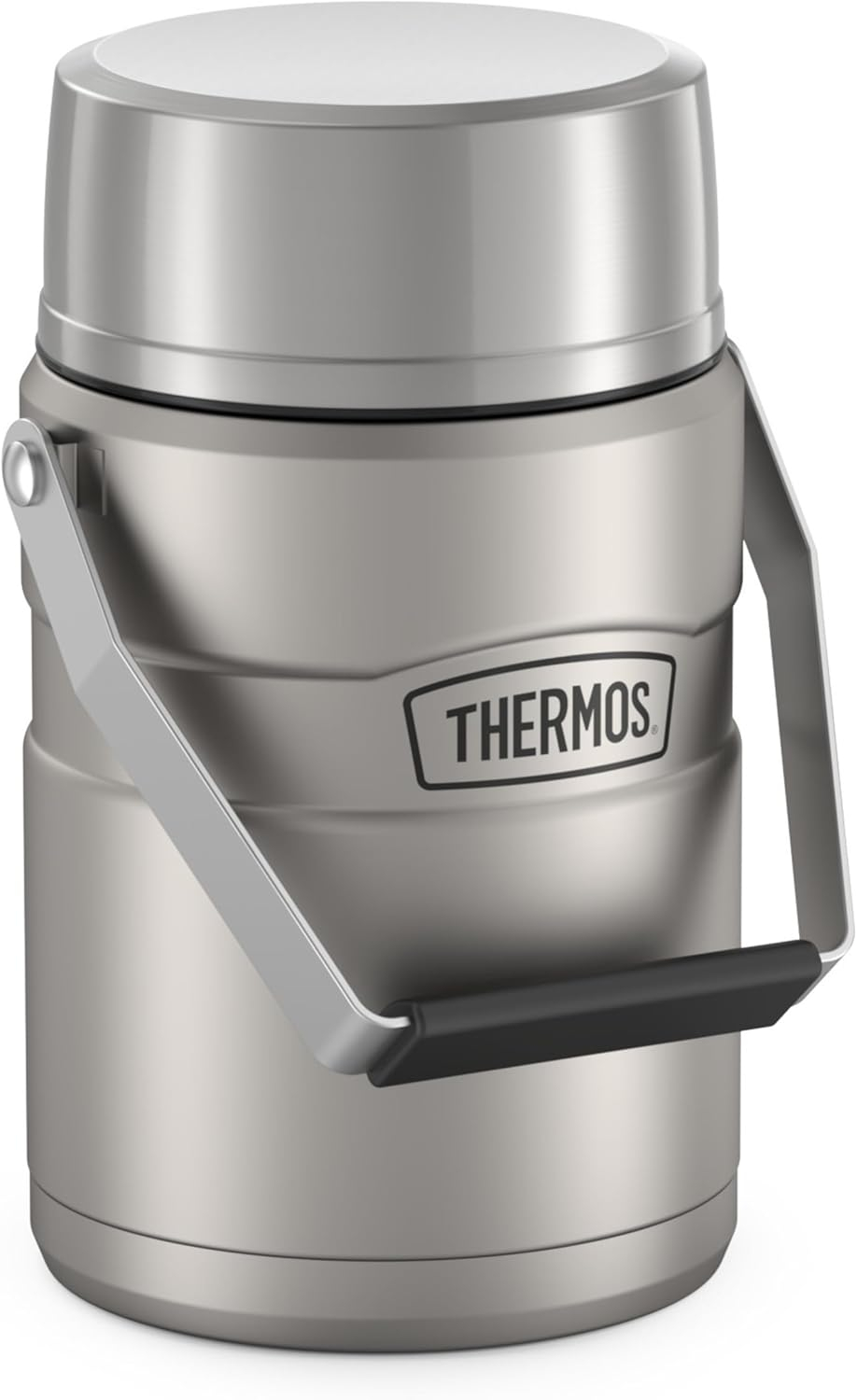 Thermos Stainless King Vacuum Insulated Food Jar with Folding Spoon & 2 Containers, Matte Stainless, 47oz