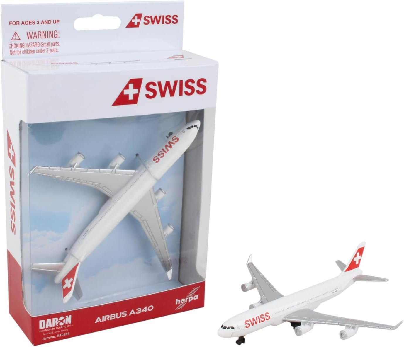 Swiss International Airliner Toy Airplane Diecast with Plastic Parts