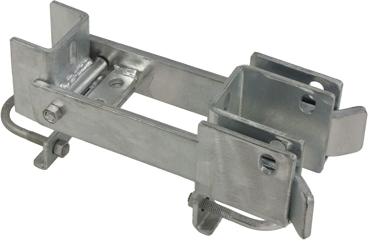 Chain Link Fence Commercial Strong Arm Double Gate Latch for 1-5/8" thru 2" Gate Frames Pipe Sizes. Use this Double Gate Latch Where 2 Gates Swing Together.