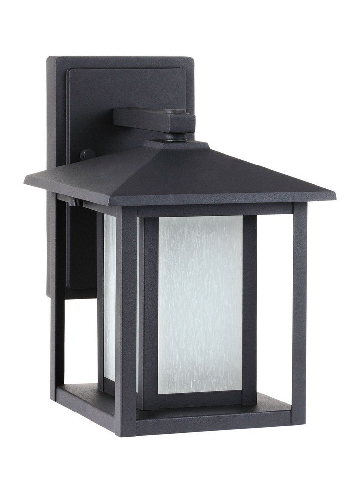 Hunnington 1-Light Black Outdoor 11 in. Wall Lantern Sconce