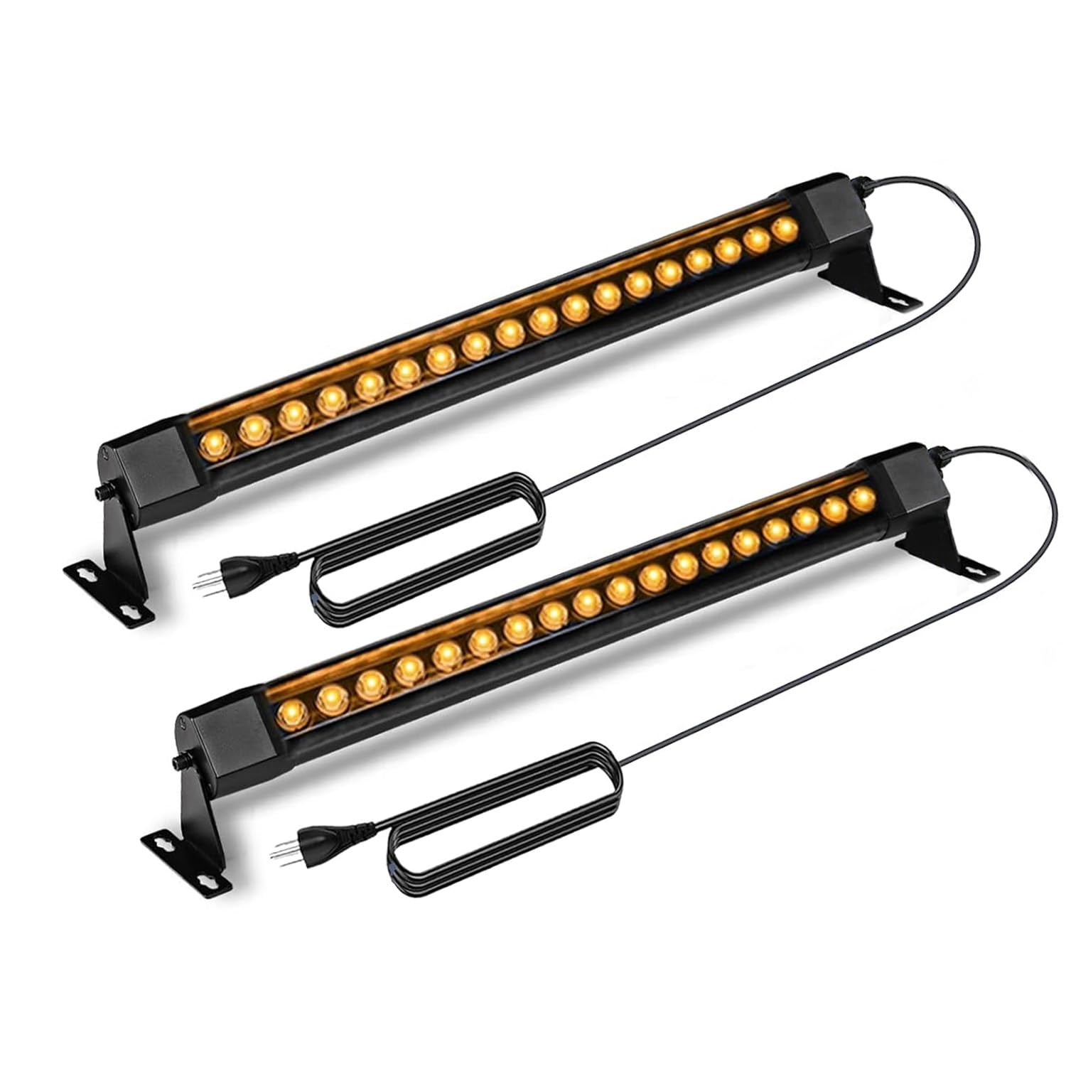 36W LED Wall Washer Light, 2FT 2700K Warm White Outdoor Wall Washer Lights, 120V Waterproof IP67 LED Light Bar for Outdoor, Plug-in (2 Pack)