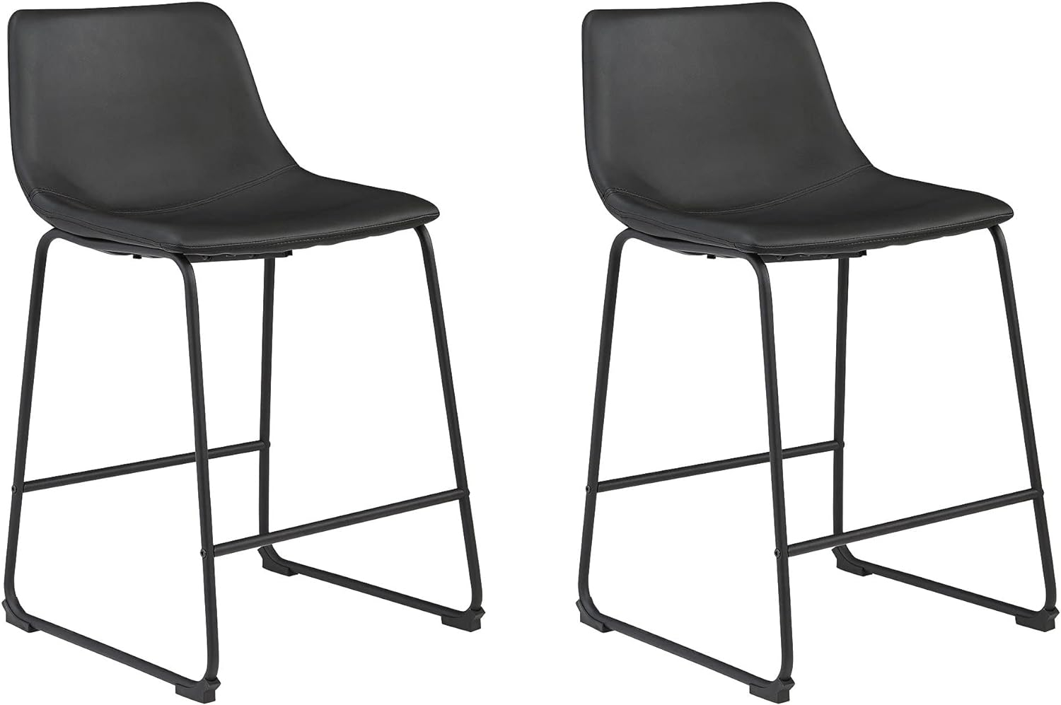 Signature Design by Ashley Centiar 24", Set of 2, Counter Height Modern Bucket Barstool
