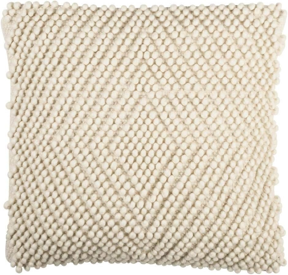 Diamond Loop Pillow - Natural - 20" x 20" - Safavieh .