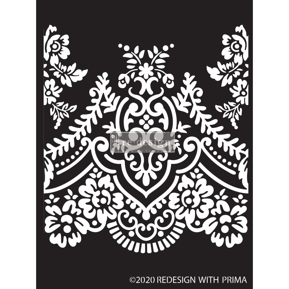Prima Marketing Re-Design Decor Stencil 9"X13.5"-Elegant Lace