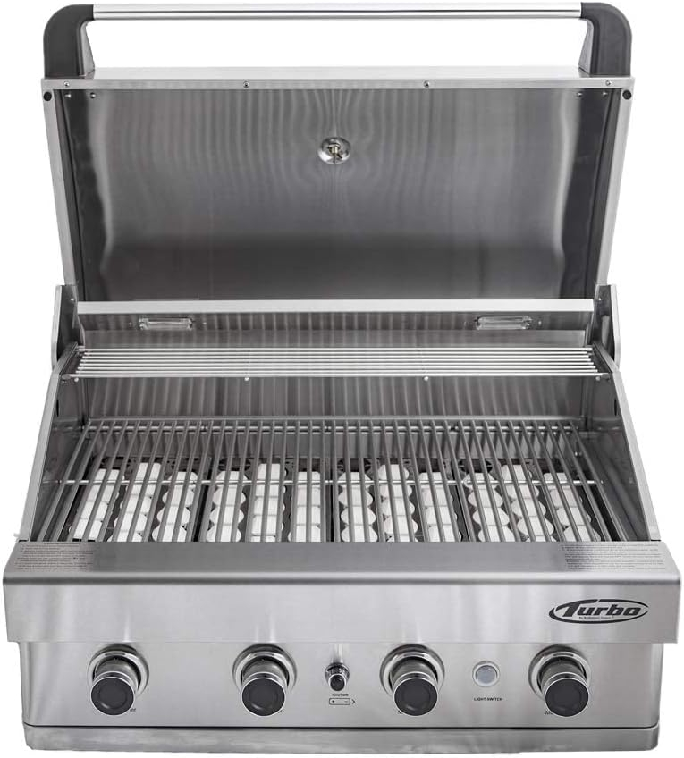 Barbeques Galore Turbo 32-inch 4-Burner Built-in BBQ Gas Grill - Natural Gas - BTH3221NG