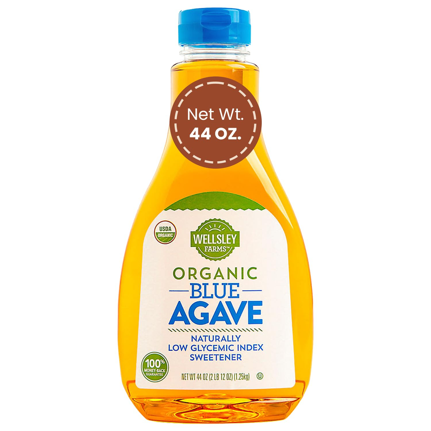 Wellsley Farms Organic Blue Agave, Liquid 44 oz.- Sugar Substitutes