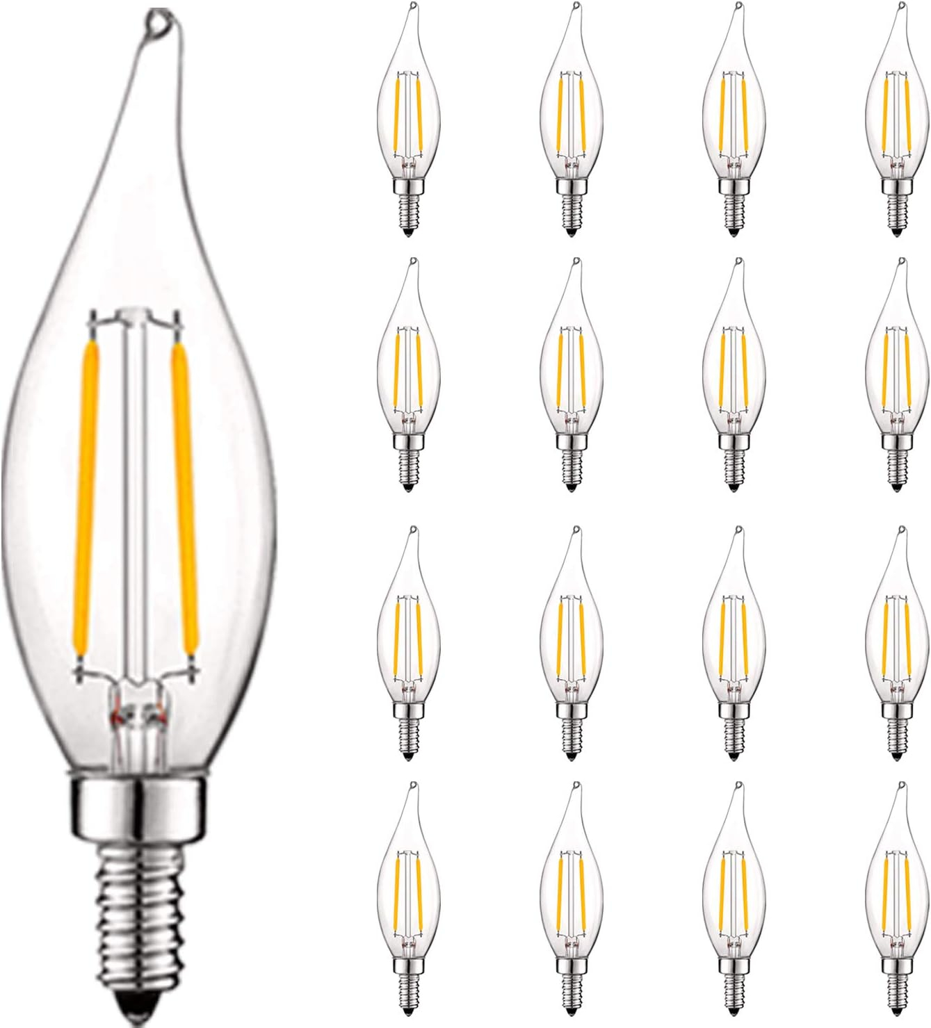 4 Watt (40 Watt Equivalent), B11 LED, Dimmable Light Bulb, E12/Candelabra Base