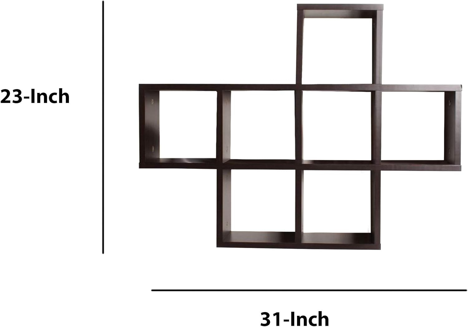 Danya B. Cubby Laminated Walnut Veneer Shelving Unit