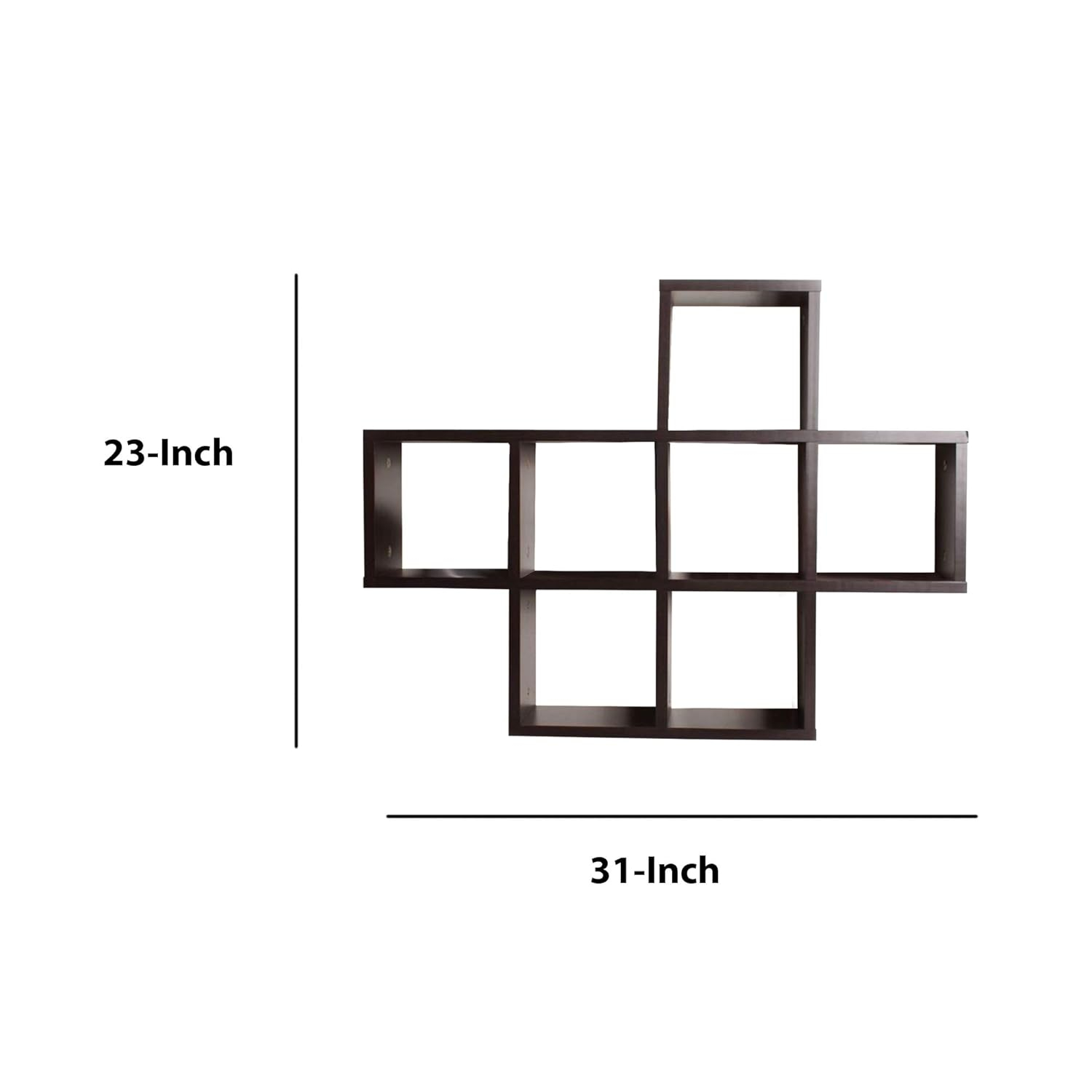 Danya B. Cubby Laminated Walnut Veneer Shelving Unit
