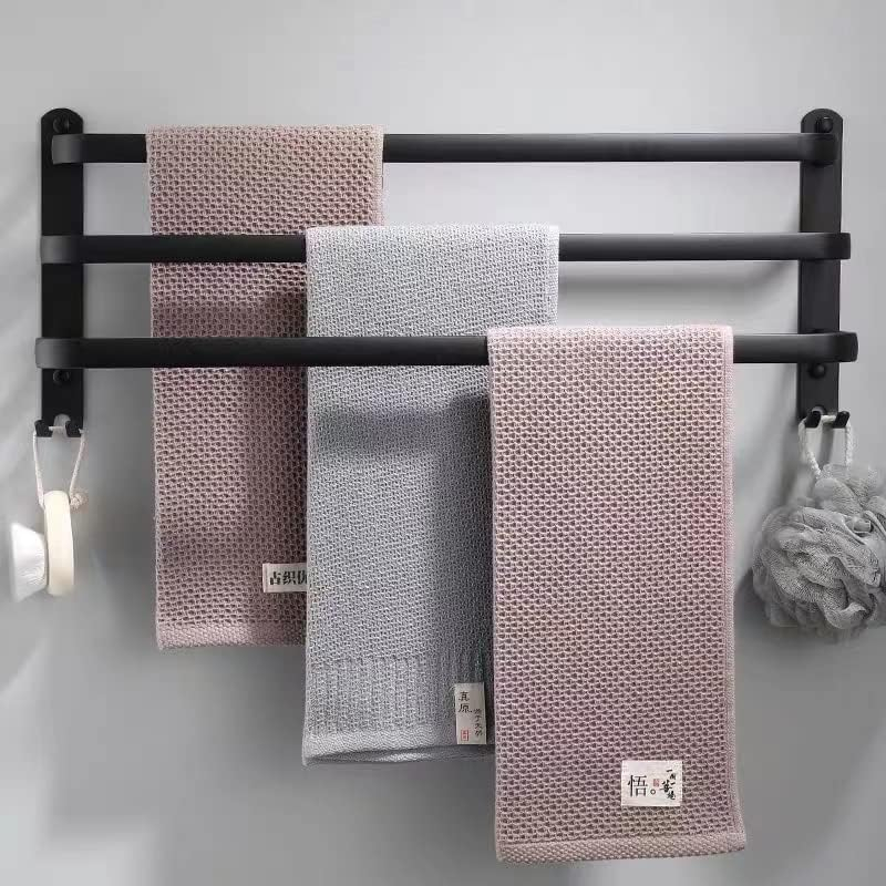 3 Tier Towel Bar Wall Mounted Bath Towel Rack Towel Storage Shelf for Bathroom 24 inch / 60 cm Towel Holder Towel Rail Towel Hanger