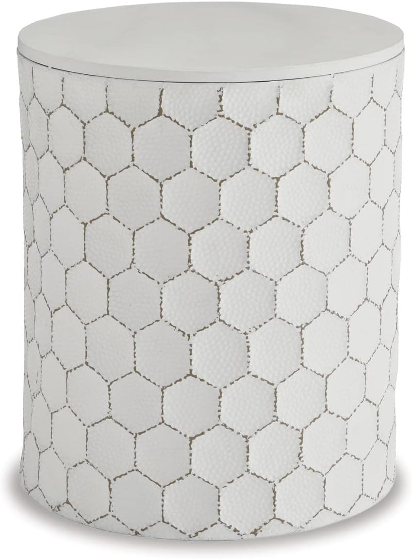 Signature Design by Ashley Contemporary Polly Stool  White
