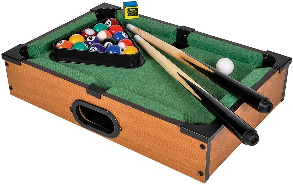 Mini Pool Table for Kids - Small Tabletop Pool Table for Adults and Kids - Fun Portable Mini Billiards Game - Great for Cats - Srenta