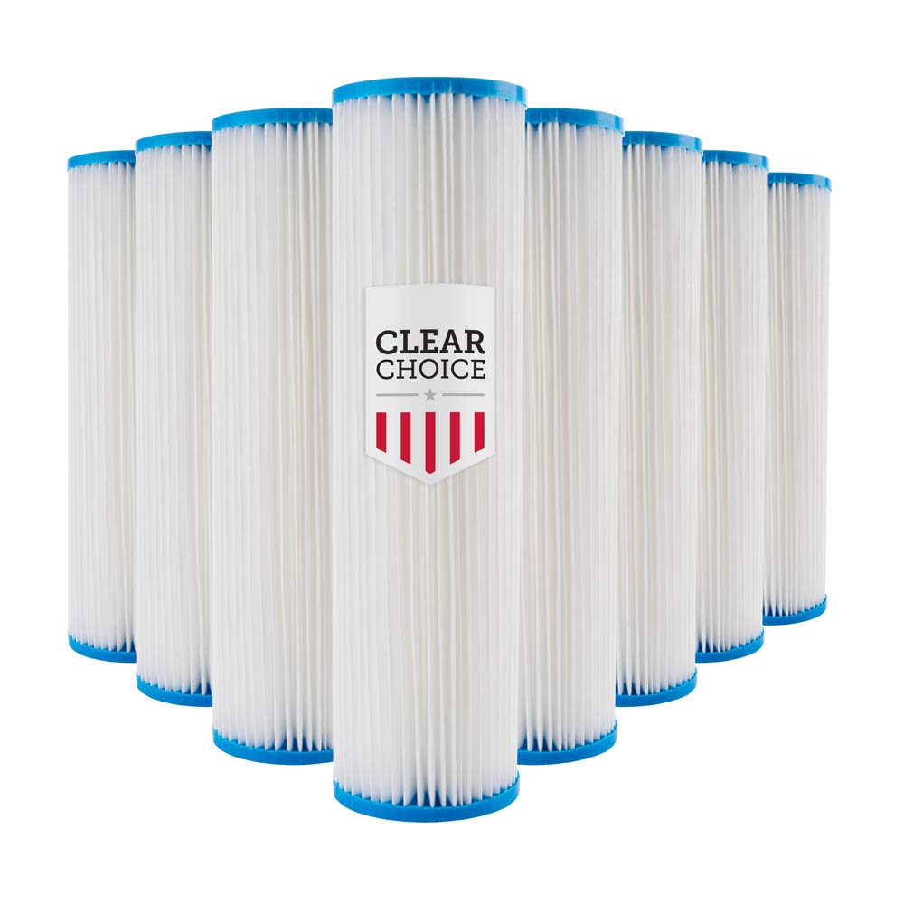 Clear Choice 20 Micron Replacement Water Filter for RO System SPC-25-1020 (8 Pack)