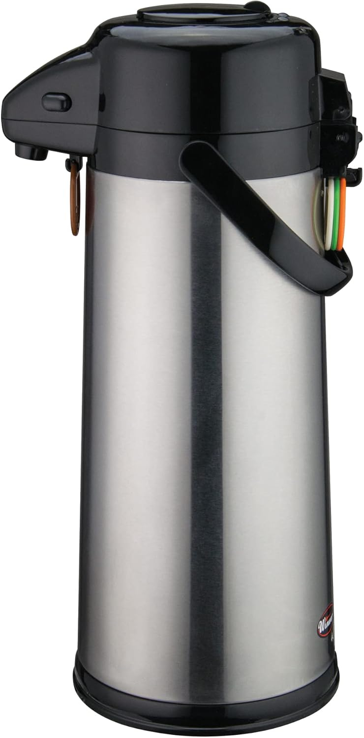 EcoQuality Ecoquality 3 Liter Glass Lined Stainless Steel Airpot With Push Button