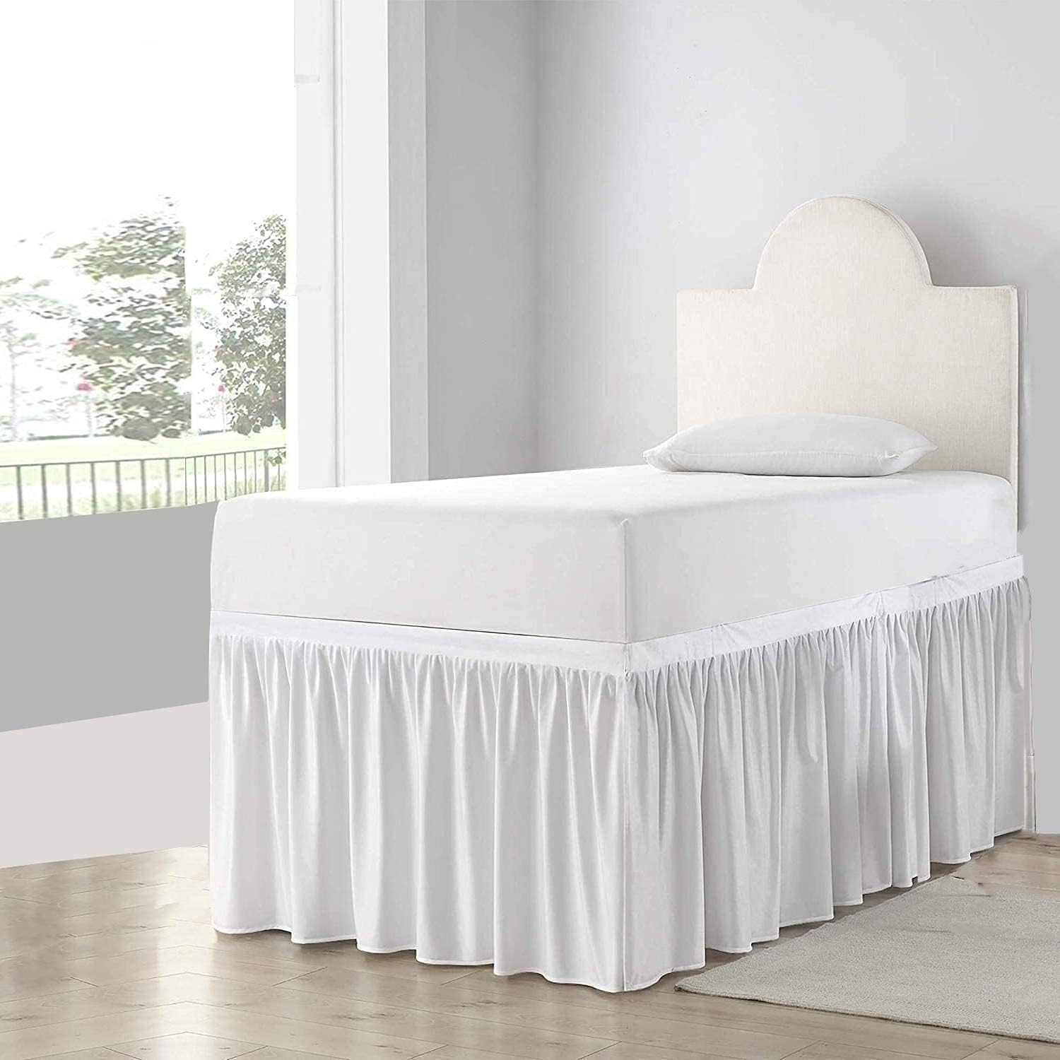 DormCo Ruffled Dorm 32-inch Drop Bed Skirt jet stream