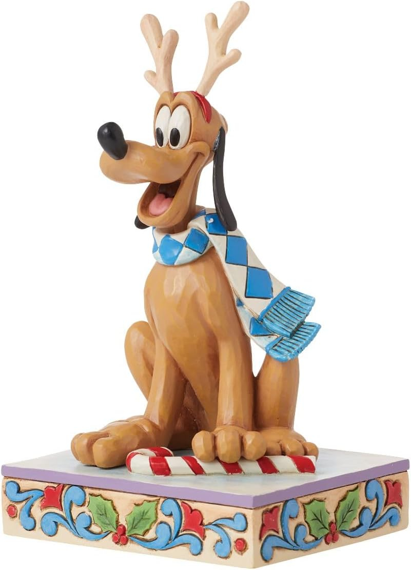 Jim Shore Jim Shore Disney Traditions Pluto Christmas Holiday Figurine 5.625in