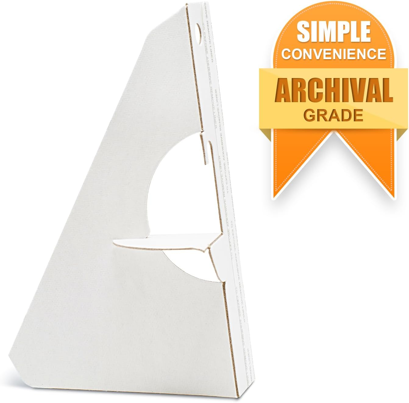 Lineco/University Products Self-Stick Easel-Backs, White, 25/Pkg., 5"