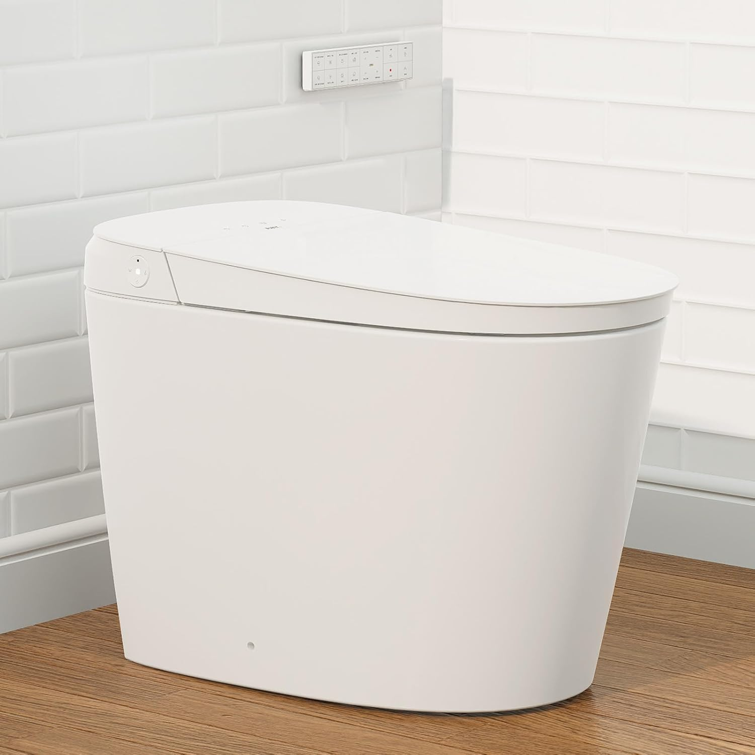White High Efficiency One-Piece Smart Toilet with Bidet